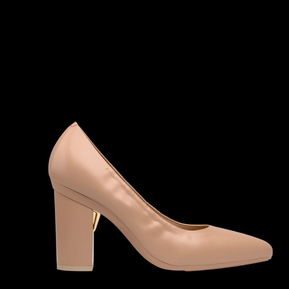 Pashion Footwear - The Pump Wide Width - Latte Leather Flat 1.5" - Picture 2 of 11